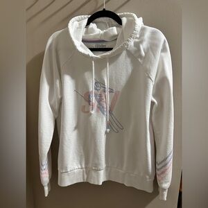 P.J. Salvage White Ski Graphic Hoodie